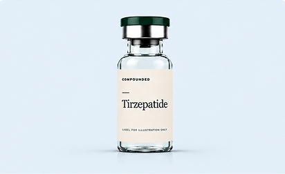 Compounded Tirzepatide GLP-1 + GIP vial